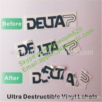 High Security Seals,custom Tamper Evident Printing Stickers,destructible Adhesive Vinyl Labels Manufacturer 